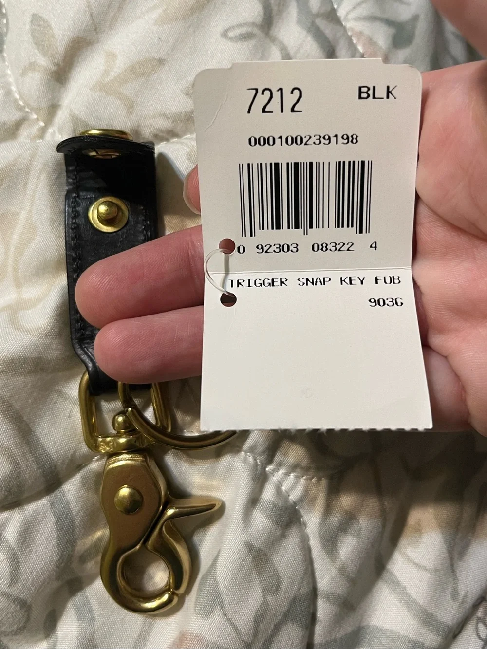 Coach Vintage Brass Leather Key Fob!